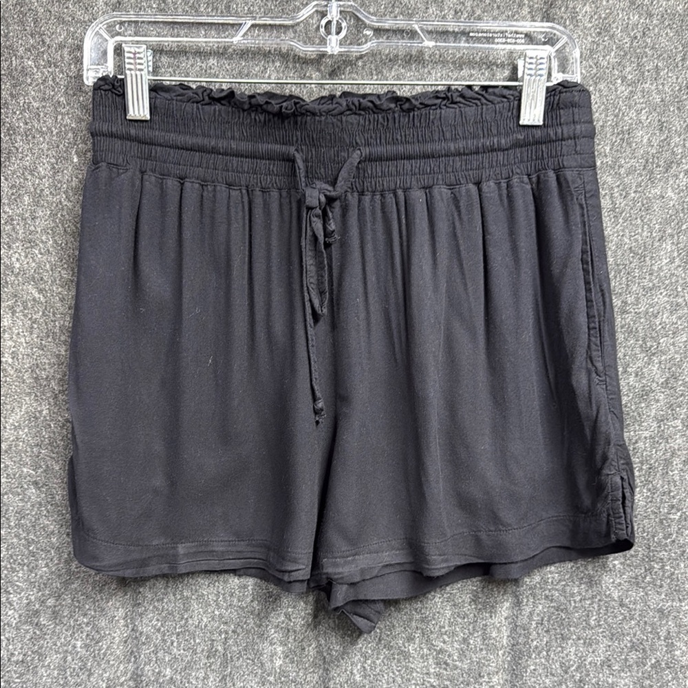 Abercrombie & Fitch Black Athletic Shorts with Elastic Waistband